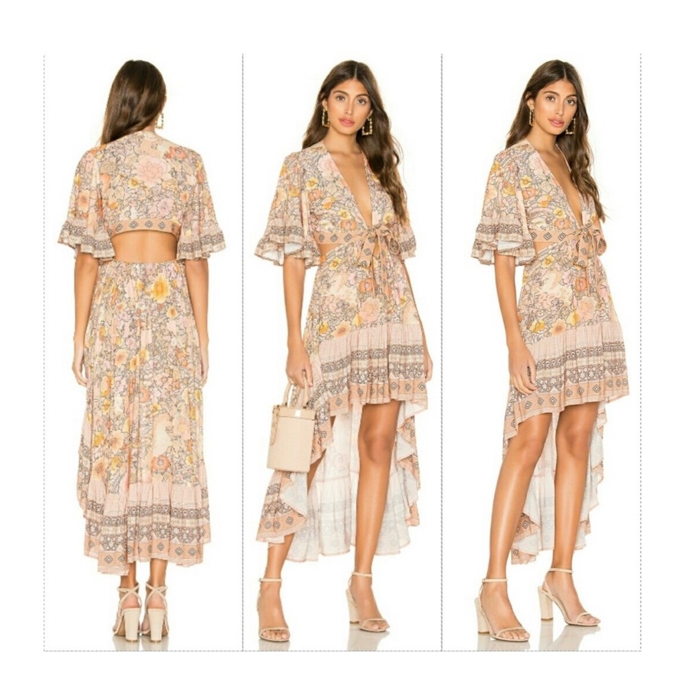 Spell & The Gypsy Collective Amethyst Bambi Gown Blush Pink Womens L Boho Maxi